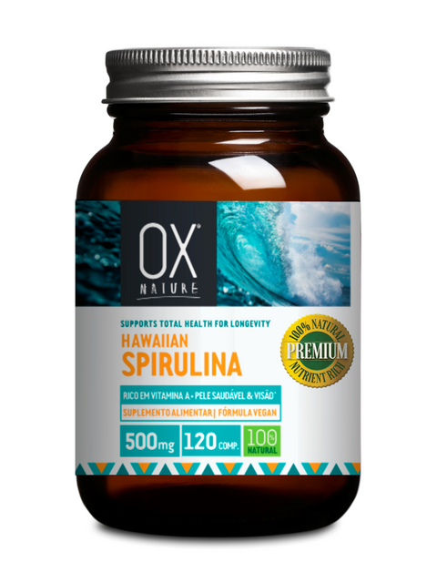Pura Spirulina Havaiana Premium 120 Comprimidos X 500mg (60g)