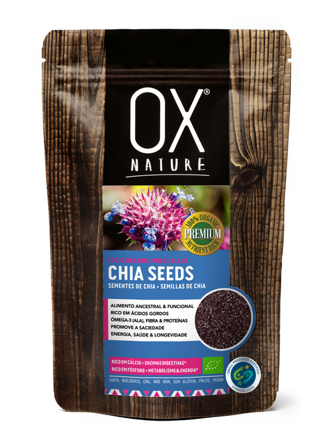Sementes Integrais de Chia Negra Bio • Comércio Justo 125g