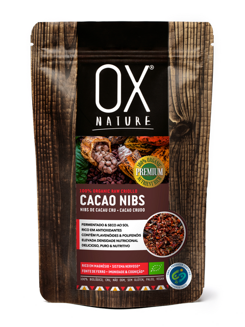 Nibs de Caca Criollo Cru (Snack) Bio • Comércio Justo • Gourmet 125g