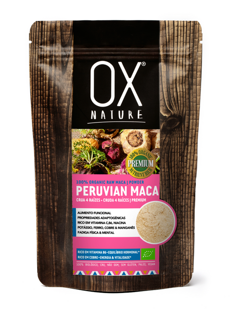Maca Peruana Premium 4 Raízes Crua em Pó Bio • Comércio Justo 100g • Promoção válida até 31/10/2025