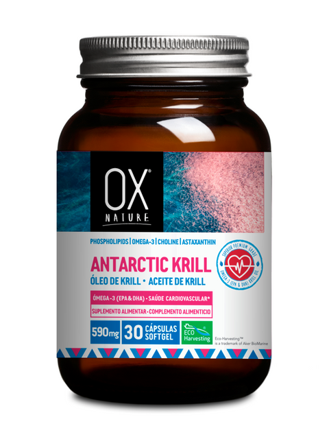 Óleo de Krill Selvagem da Antártida • Prensado a Frio • Superba Boost 590mg • • 30 Cápsulas Softgel