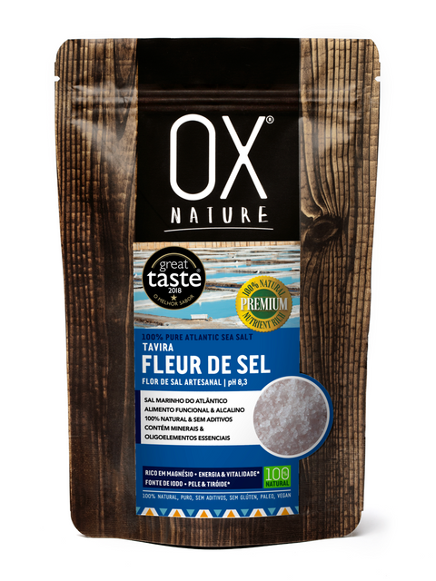Flor de Sal Artesanal de Tavira 150g | Sal Marinho do Atlântico | pH 8.3 | Gourmet | Prémio "Great Taste 2018"