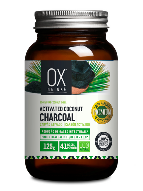 Carvão Ativado Premium de Casca de Coco 125g | Detox Natural para Humanos e Pets | 100% Puro e Sem Aditivos